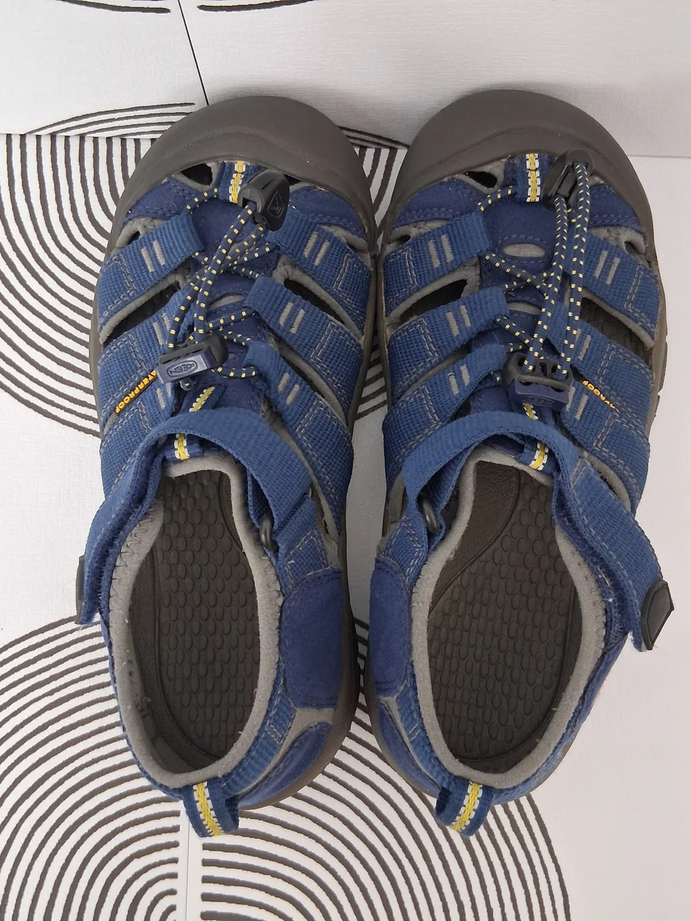Keen Newport H2 Sport Youth Boys Kids Sz 2 Blue Waterproof Shoes Rubber Sandals